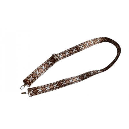 Pasek do torebki- odpinany, regulowany, wzór geometryczny, w stylu boho