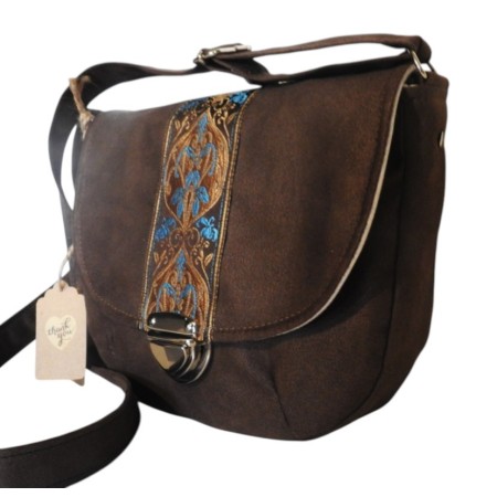 copy of Niewielka granatowa listonoszka retro boho