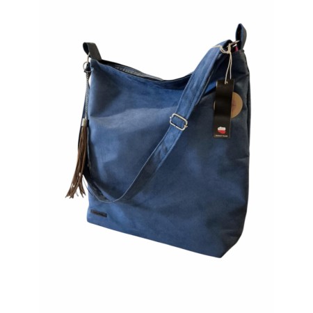 Duża torba worek niebieska wegańska