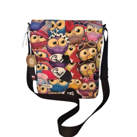 Torebka młodzieżowa w sowy w stylu vintage