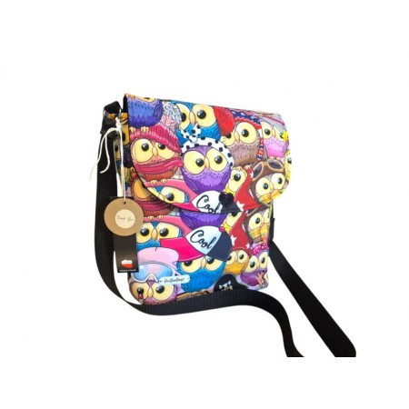 Torebka młodzieżowa w sowy w stylu vintage