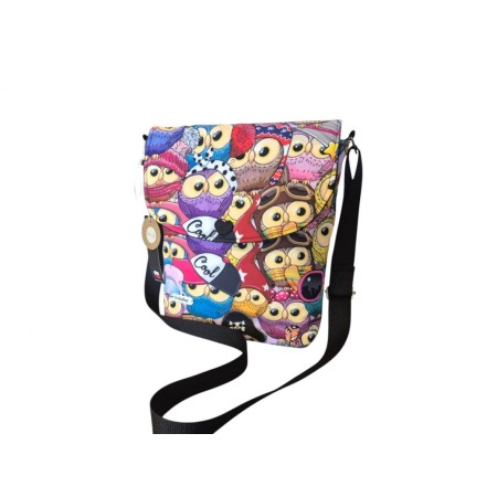 Torebka młodzieżowa w sowy w stylu vintage