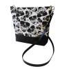 Torebka czaszki czarno-białe