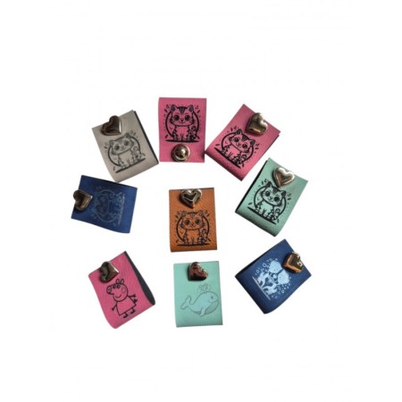 Metka składana personalizowana uroczy kotek z serduszkiem