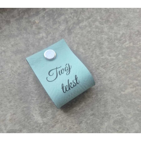 Duża metka składana z nitem personalizowana