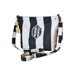 Torebka w czarno- białe pasy