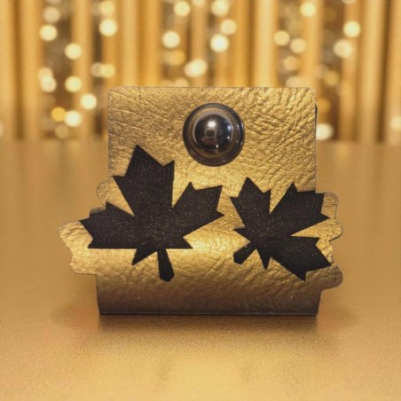 Duża metka z nitem liście