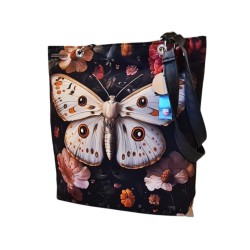 Duża torba na ramię z  nocnym motylem.