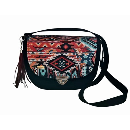 Torebka listonoszka w stylu etno/ boho z frędzlem
