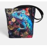 Duża torba na ramię z  nocnym motylem.