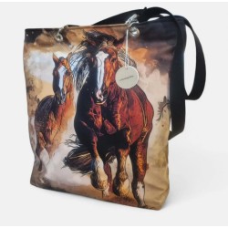 Duża torba na ramię z  nocnym motylem.