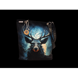 Duża torba na ramię z  nocnym motylem.