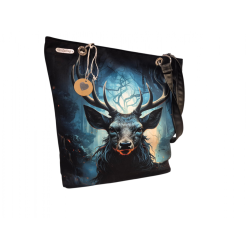 Duża torba na ramię z  nocnym motylem.