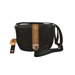 Mała aksamitna torebka listonoszka w w stylu retro / renesans