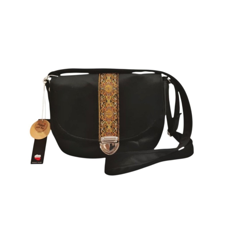 Mała aksamitna torebka listonoszka w w stylu retro / renesans