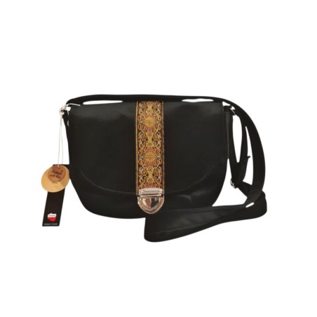 Mała aksamitna torebka listonoszka w w stylu retro / renesans