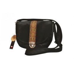 Mała aksamitna torebka listonoszka w w stylu retro / renesans