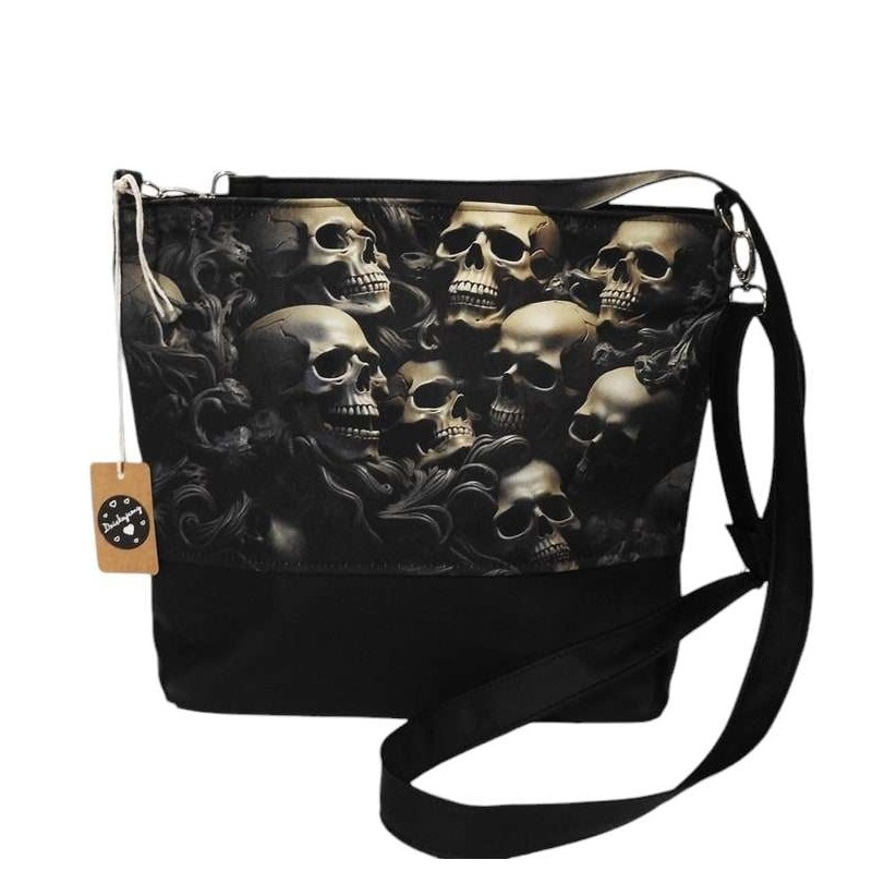 Torebka listonoszka w czaszki gothic