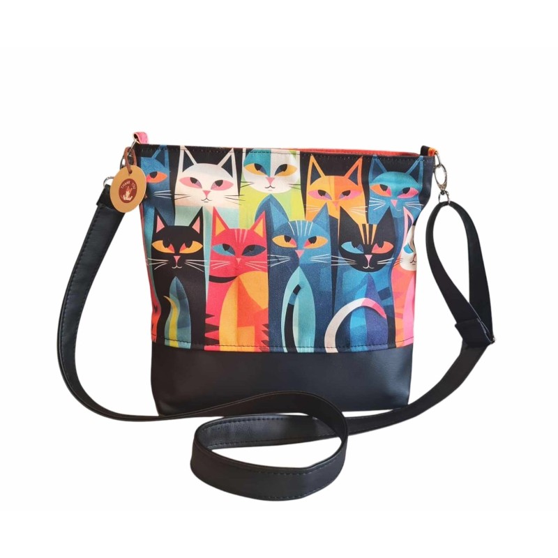 Torebka w kolorowe koty