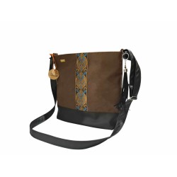 Brązowa torebka listonoszka boho