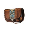 Brązowa torebka listonoszka boho etno styl renesansowy