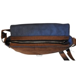 Brązowa torebka listonoszka boho etno styl renesansowy