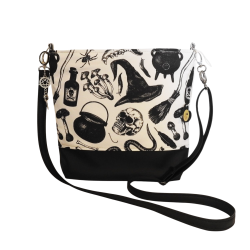 Biało- czarna torebka czarownica