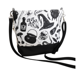 Schwarz-weiße Hexentasche